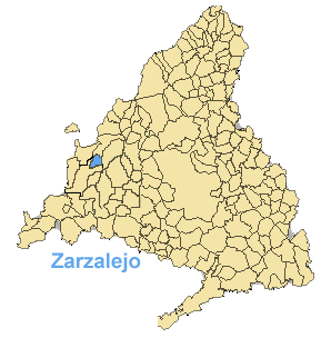 Situación de Zarzalejo en la Comunidad de Madrid